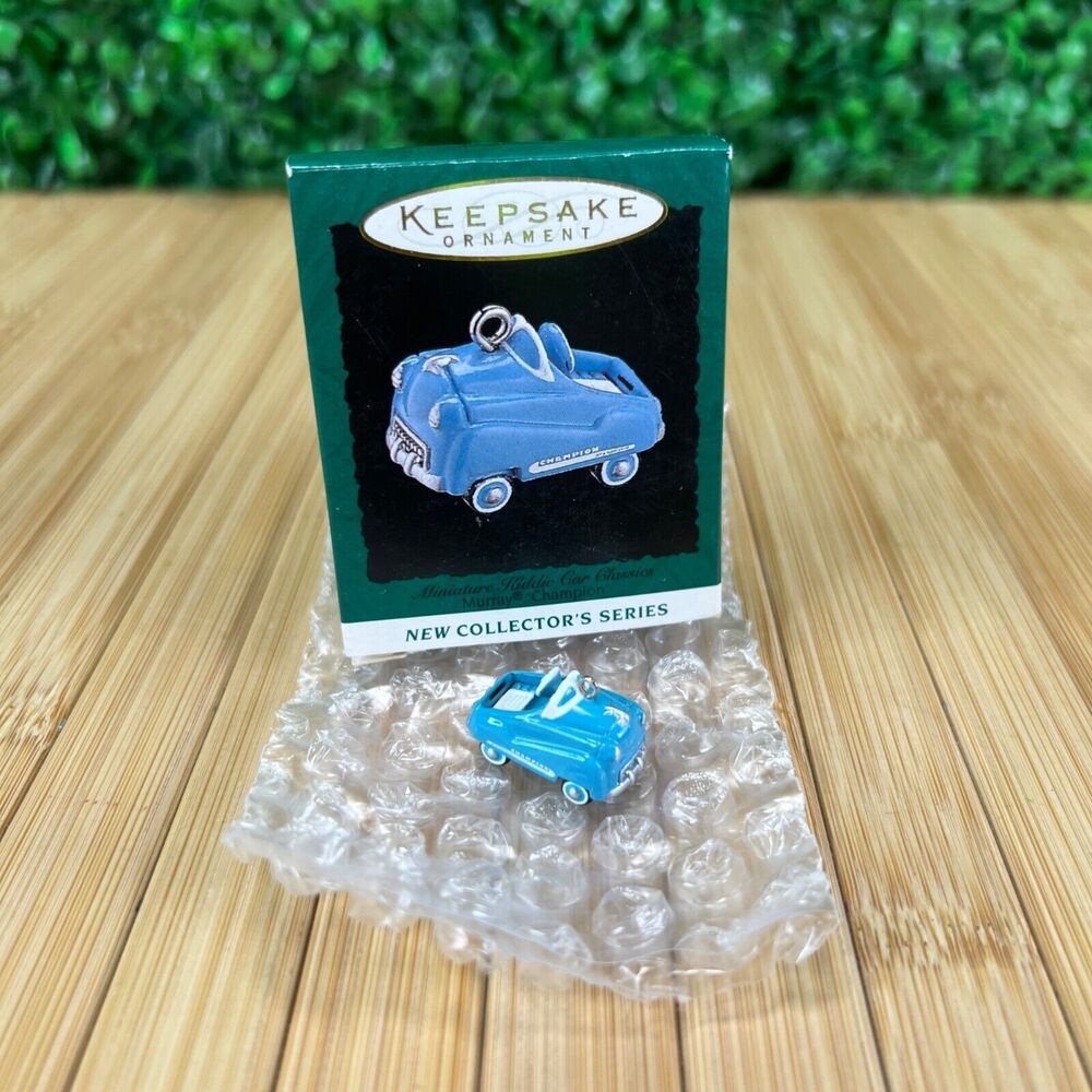 1995 Hallmark Keepsake Ornament Mini Kiddie Car Classic Blue Murray Champion